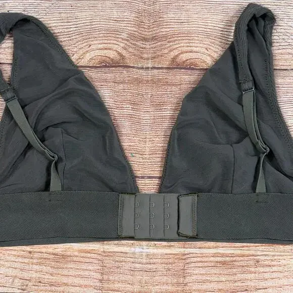 SKIMS Large Cotton Rib Plunge Bralette - Picture 5 of 8